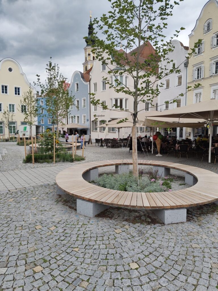 Baumscheibe mit Sitzbank