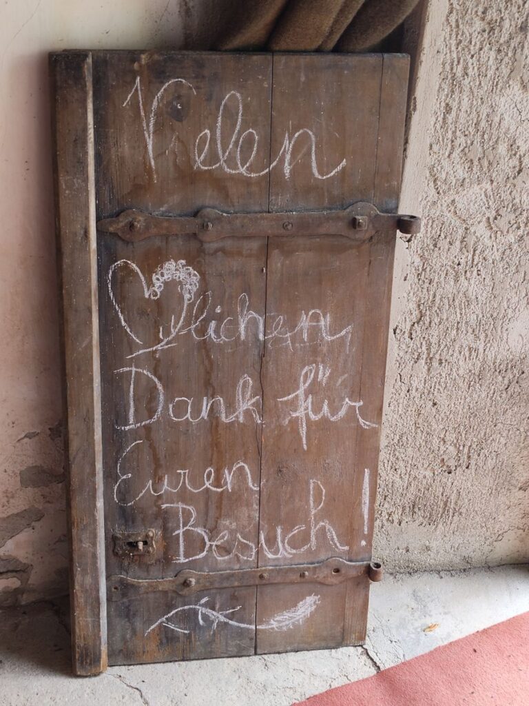 Verabschiedungsschild